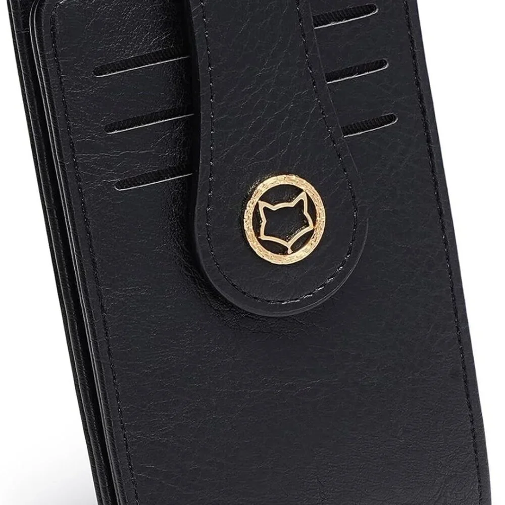 Women's RFID Slim Card Holder Wallet Vegan Leather Compact Bifold